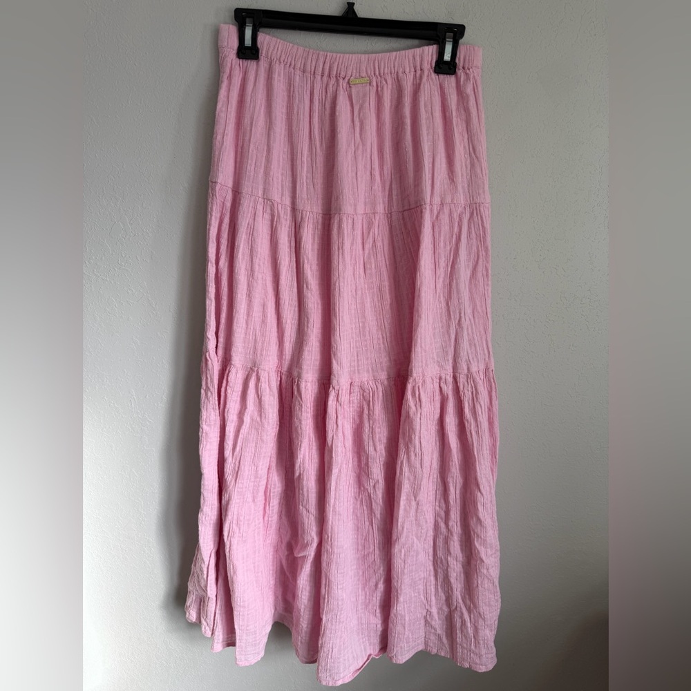 Billabong Light Pink Tiered Maxi Skirt - Picture 4 of 5